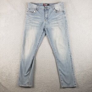Vintage FUBU Jeans Mens 34x30 (34x29) Blue Denim Faded Work Hip Hop Skate Y2K